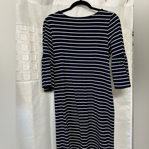 WHBM navy and white striped dress. Size M